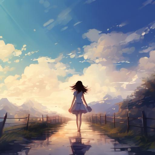 快播看a片美女独自远行的背影,原创情感素材